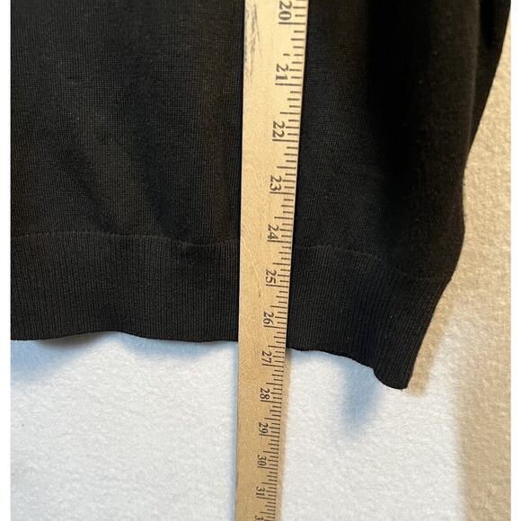 Tricots st Raphael Sweater Quarter Zip Black Size L Mock Neck - Picture 9 of 12